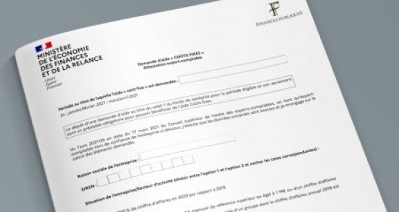 Aide « coûts fixes » : le formulaire pour la période mars-avril est disponible